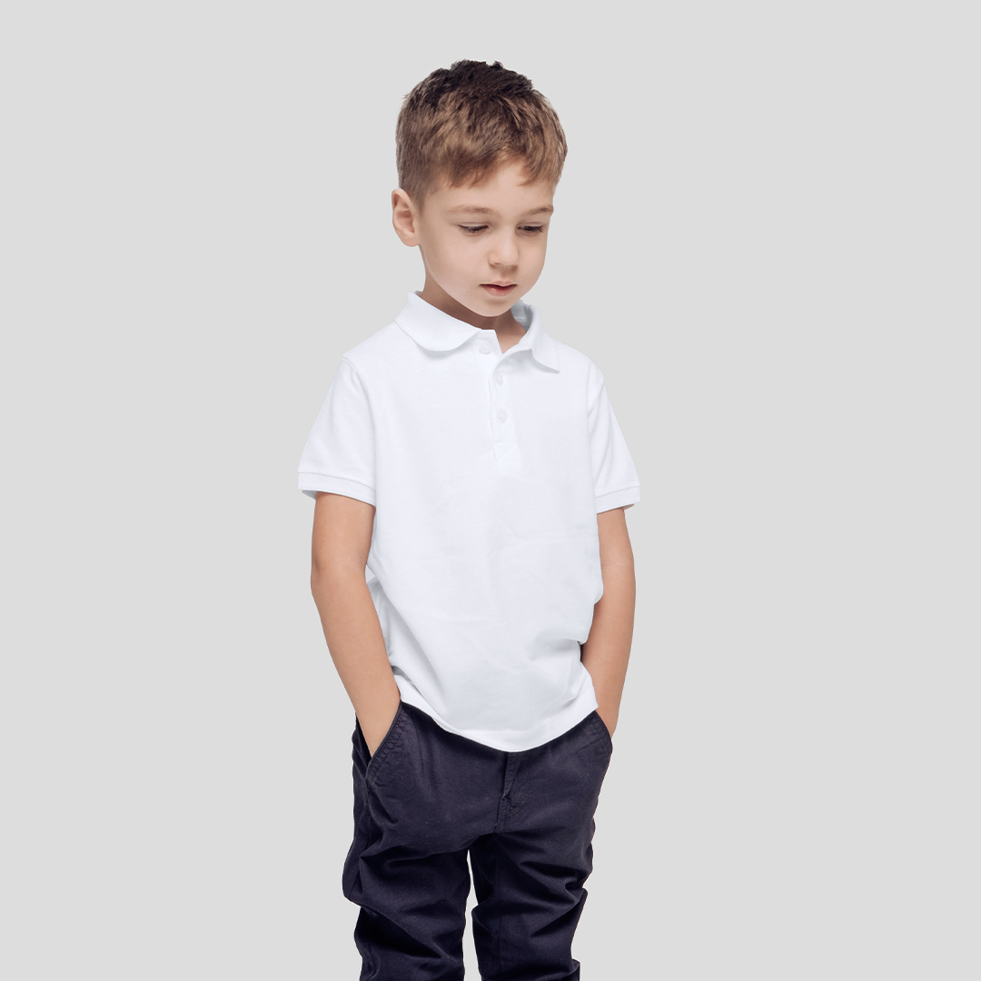 Polo Niño Blanco "keya"